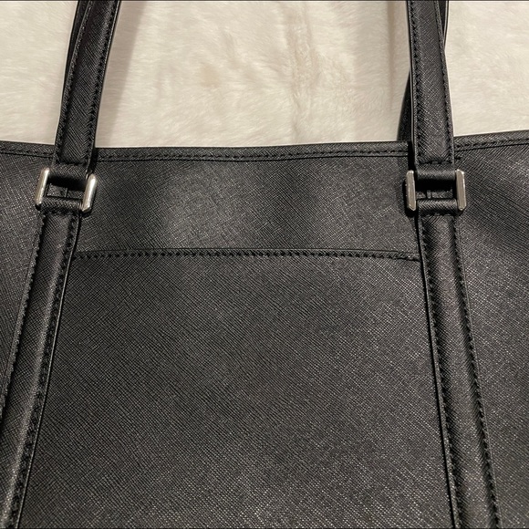 Michael Kors Black Sady Purse. Saffiano leather with silver accents - Picture 4 of 16